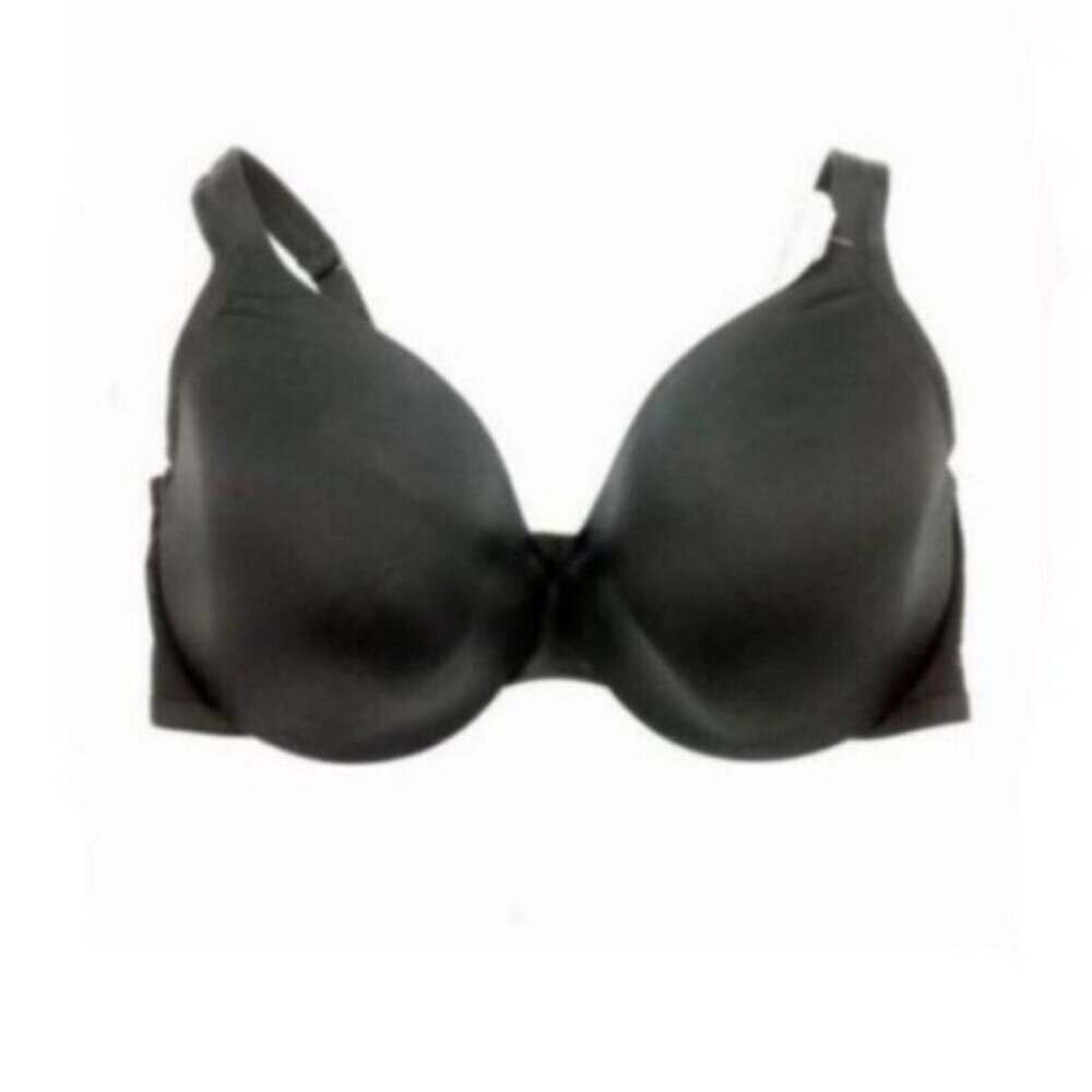 Cacique Lane Bryant Womens Bra Smooth Satin Full Coverage U/W Size 38G Black